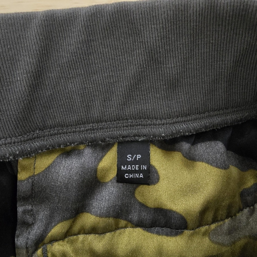 ATM Jogger Pants Womens Small Green Camo‎ 100% Silk Rib Cuffs Elastic Waist - Picture 4 of 11